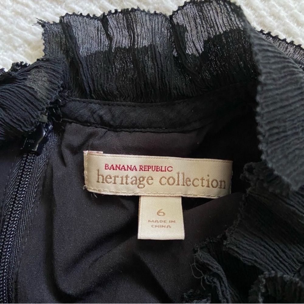 Banana Republic Heritage Pleated Ruffle Neck Dress - Picture 12 of 14